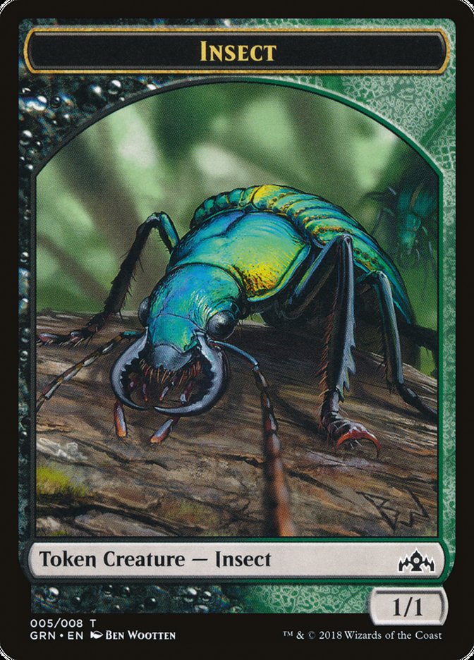 Saproling // Insect Double-Sided Token [Guilds of Ravnica Guild Kit Tokens] | Pandora's Boox
