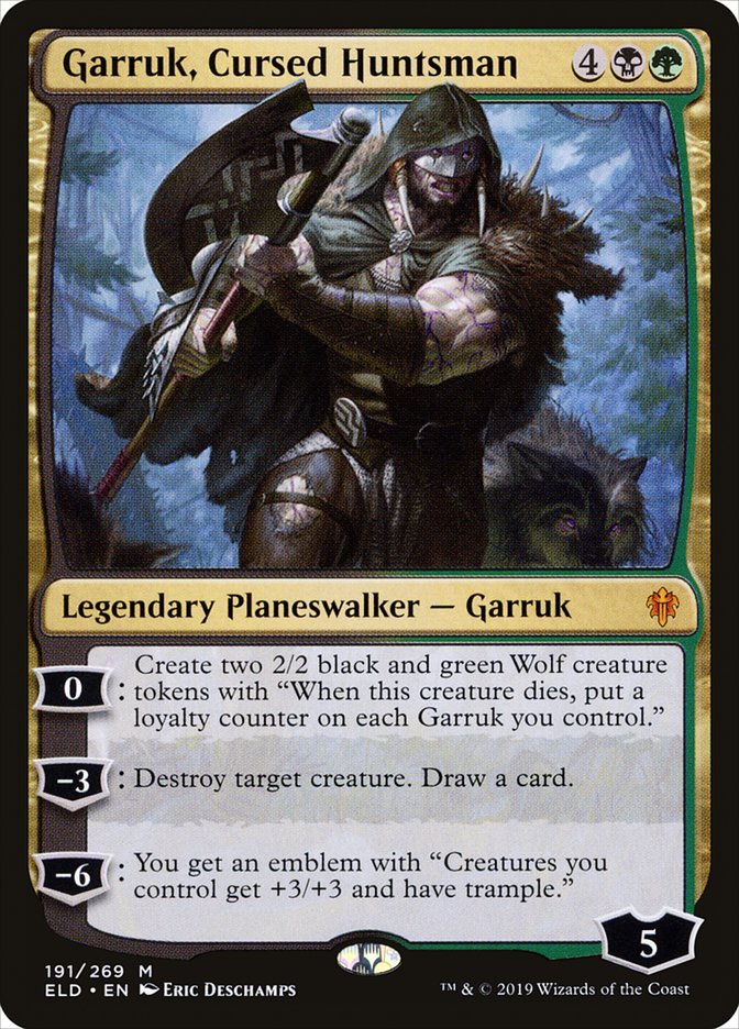 Garruk, Cursed Huntsman [Throne of Eldraine] | Pandora's Boox