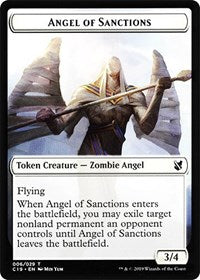 Angel of Sanctions // Horror Double-Sided Token [Commander 2019 Tokens] | Pandora's Boox