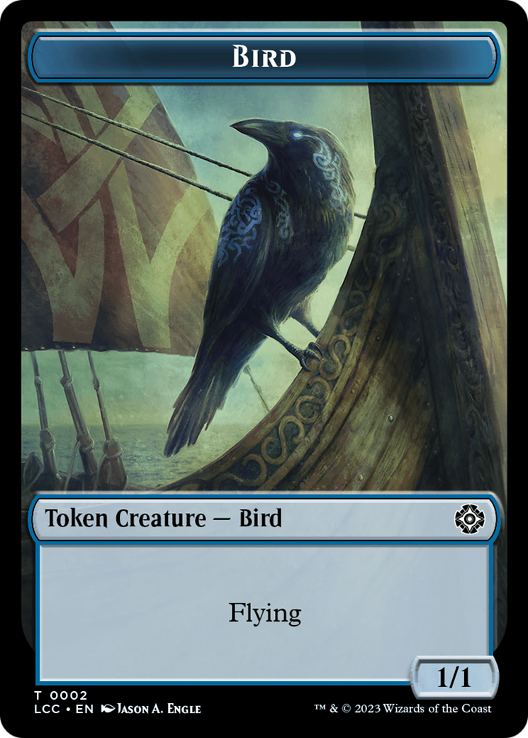Bird // Merfolk (0003) Double-Sided Token [The Lost Caverns of Ixalan Commander Tokens] | Pandora's Boox