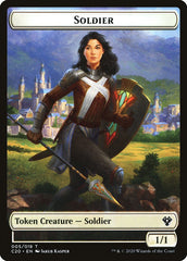 Human Soldier (005) // Drake Double-Sided Token [Commander 2020 Tokens] | Pandora's Boox