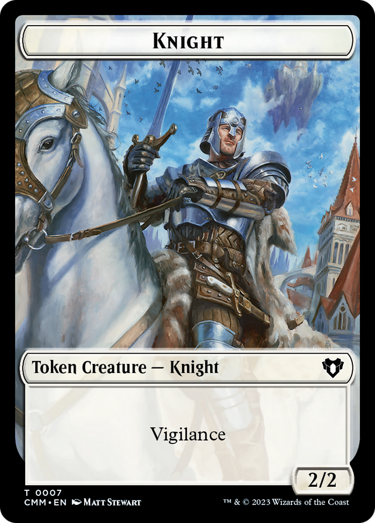 Knight Token [Commander Masters Tokens] | Pandora's Boox
