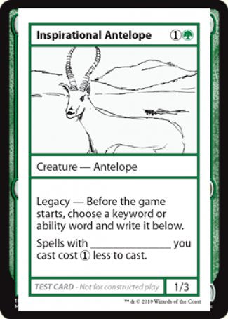 Inspirational Antelope (2021 Edition) [Mystery Booster Playtest Cards] | Pandora's Boox