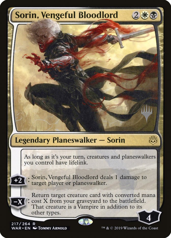 Sorin, Vengeful Bloodlord (Promo Pack) [War of the Spark Promos] | Pandora's Boox