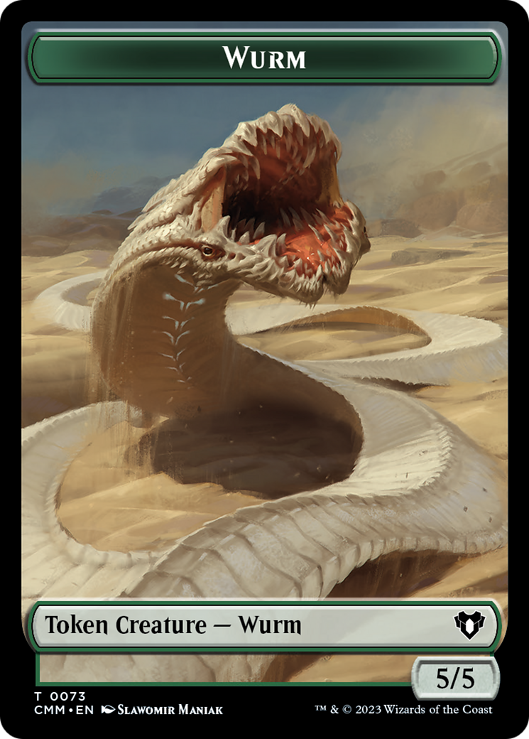 Wurm // Spider Double-Sided Token [Commander Masters Tokens] | Pandora's Boox
