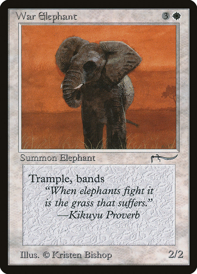 War Elephant (Dark Mana Cost) [Arabian Nights] | Pandora's Boox