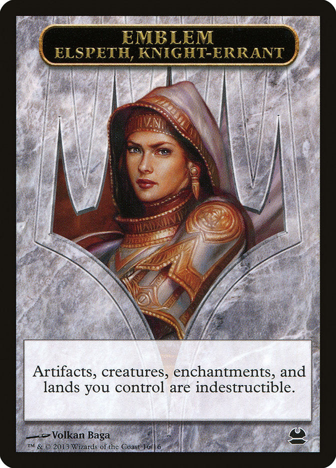 Elspeth, Knight-Errant Emblem [Modern Masters Tokens] | Pandora's Boox