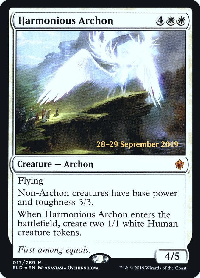 Harmonious Archon [Throne of Eldraine Prerelease Promos] | Pandora's Boox