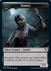 Zombie (005) // Wrenn and Seven Emblem Double-Sided Token [Innistrad: Midnight Hunt Tokens] | Pandora's Boox