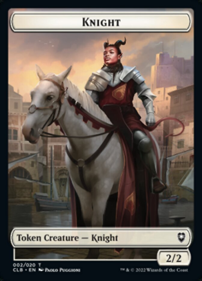Treasure // Knight Double-Sided Token [Commander Legends: Battle for Baldur's Gate Tokens] | Pandora's Boox