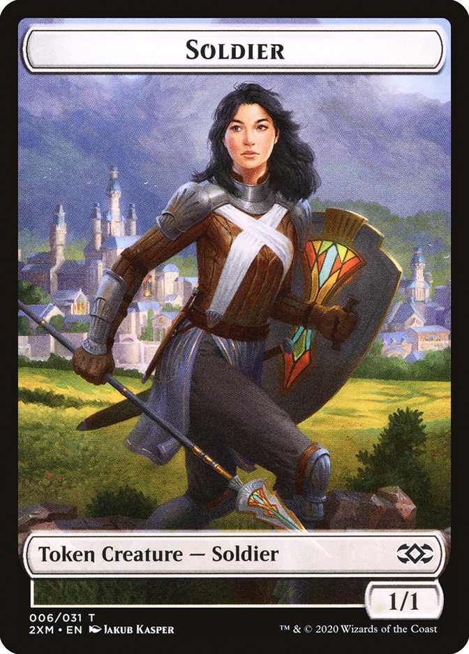 Copy // Soldier Double-Sided Token [Double Masters Tokens] | Pandora's Boox