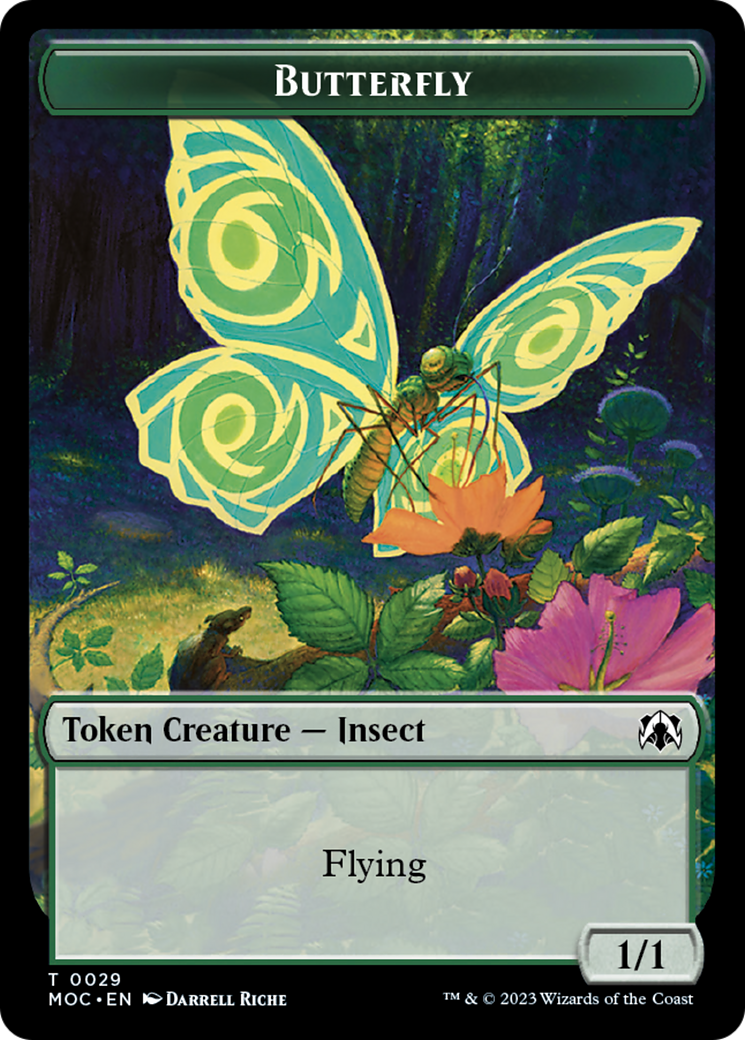 Butterfly // City's Blessing Double-Sided Token [March of the Machine Commander Tokens] | Pandora's Boox
