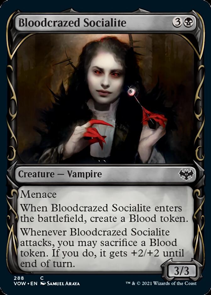Bloodcrazed Socialite (Showcase Fang Frame) [Innistrad: Crimson Vow] | Pandora's Boox
