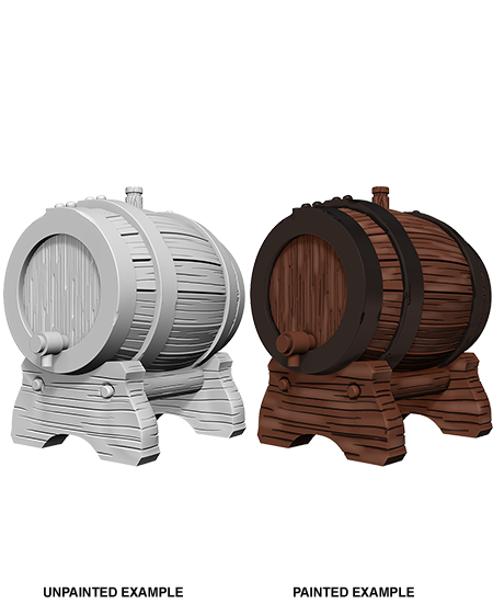 WizKids Deep Cuts Unpainted Mini W2 Keg Barrels | Pandora's Boox