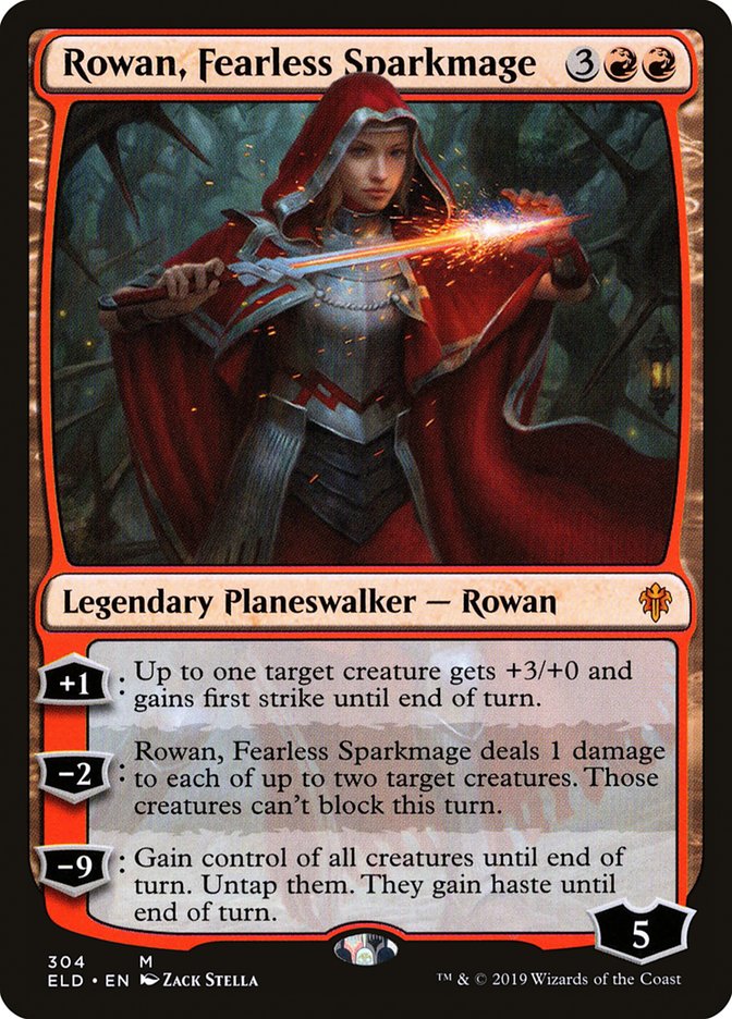 Rowan, Fearless Sparkmage [Throne of Eldraine] | Pandora's Boox