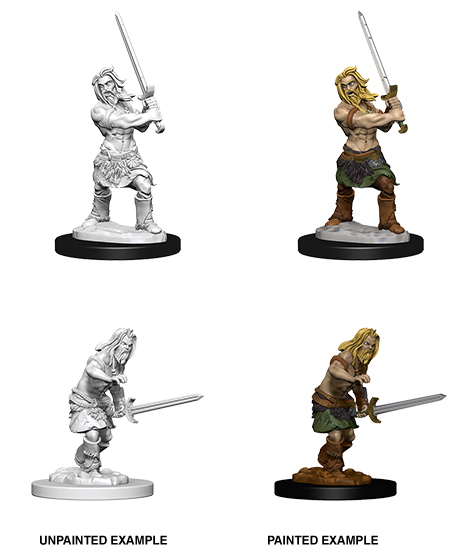 Pathfinder Deep Cuts Unpainted Minis W6 Human Barbarian Male
