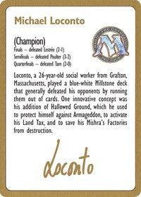 1996 Michael Loconto Biography Card [World Championship Decks] | Pandora's Boox