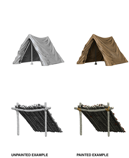 WizKids Deep Cuts Unpainted Mini W10 Tent & LeanTo | Pandora's Boox