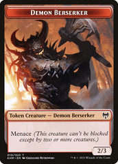 Dwarf Berserker // Demon Berserker Double-Sided Token [Kaldheim Tokens] | Pandora's Boox