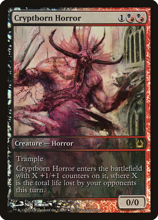 Cryptborn Horror (Game Day) (Extended Art) [Return to Ravnica Promos] | Pandora's Boox