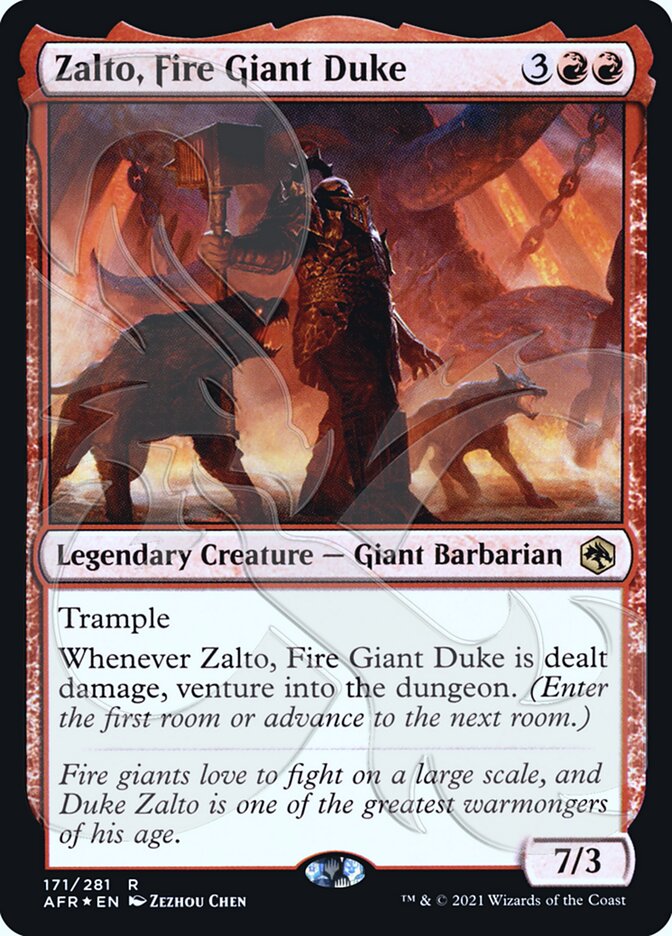 Zalto, Fire Giant Duke (Ampersand Promo) [Dungeons & Dragons: Adventures in the Forgotten Realms Promos] | Pandora's Boox