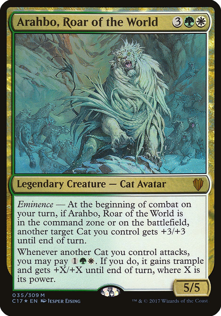 Arahbo, Roar of the World (Oversized) [Commander 2017 Oversized] | Pandora's Boox