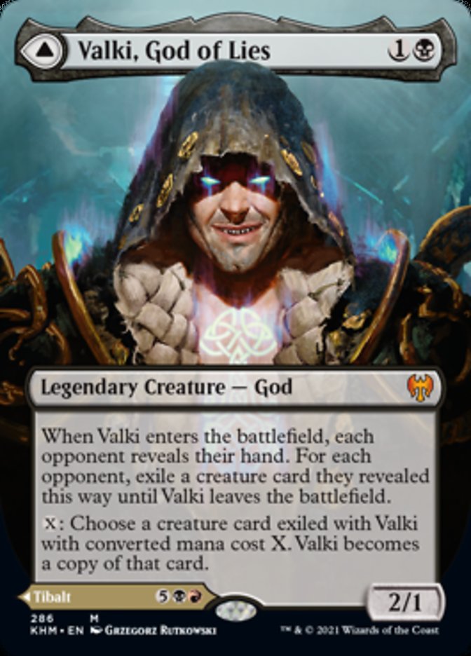 Valki, God of Lies // Tibalt, Cosmic Impostor (Borderless) [Kaldheim] | Pandora's Boox