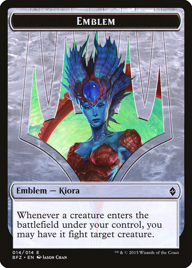 Kiora, Master of the Depths Emblem [Battle for Zendikar Tokens] | Pandora's Boox