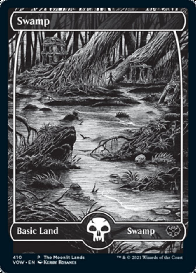 Swamp (The Moonlit Lands) (Foil Etched) [Innistrad: Crimson Vow Promos] | Pandora's Boox