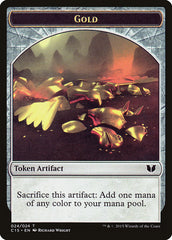 Gold // Knight (005) Double-Sided Token [Commander 2015 Tokens] | Pandora's Boox