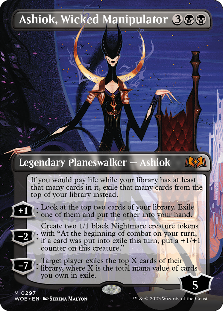 Ashiok, Wicked Manipulator (Borderless Alternate Art) [Wilds of Eldraine] | Pandora's Boox