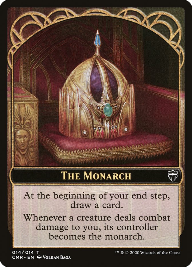Elf Warrior // The Monarch Double-Sided Token [Commander Legends Tokens] | Pandora's Boox