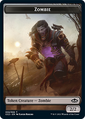Snake // Zombie Double-Sided Token [Commander Collection: Black Tokens] | Pandora's Boox