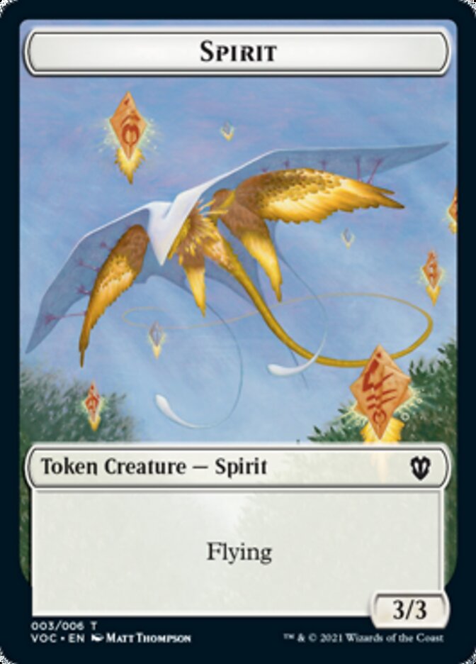 Spirit (003) // Thopter Double-Sided Token [Innistrad: Crimson Vow Commander Tokens] | Pandora's Boox