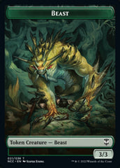 Beast // Saproling Double-Sided Token [Streets of New Capenna Commander Tokens] | Pandora's Boox