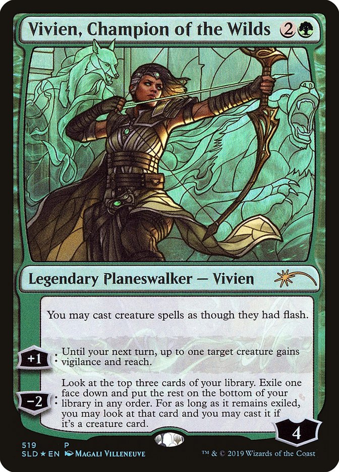 Vivien, Champion of the Wilds (Stained Glass) [Secret Lair Drop Promos] | Pandora's Boox