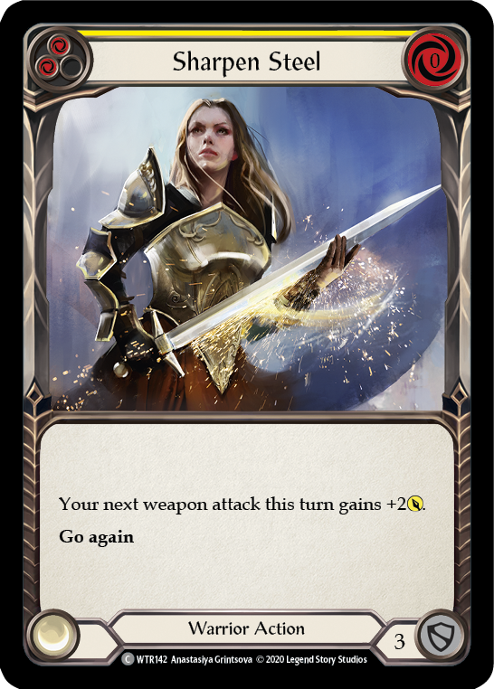 Sharpen Steel (Yellow) [WTR142] Unlimited Edition Rainbow Foil