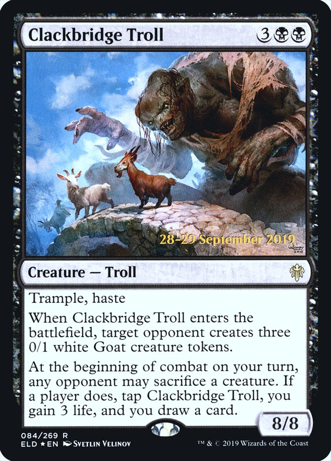 Clackbridge Troll [Throne of Eldraine Prerelease Promos] | Pandora's Boox