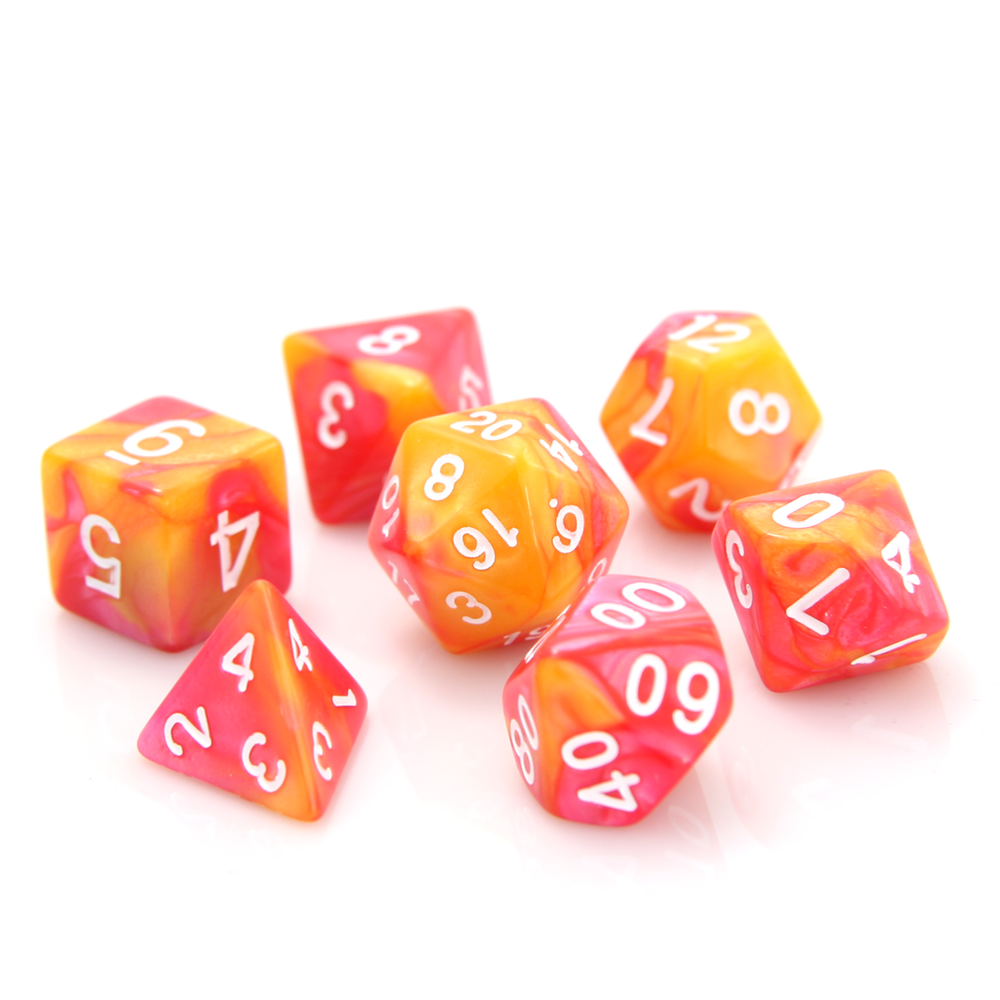 Die Hard Dice 7pc Fae Fire