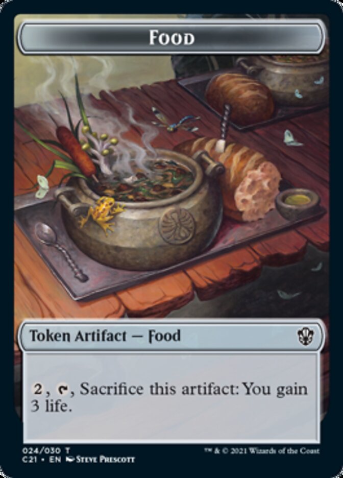 Food // Saproling Double-Sided Token [Commander 2021 Tokens] | Pandora's Boox