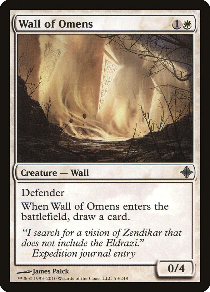 Wall of Omens [Rise of the Eldrazi] | Pandora's Boox