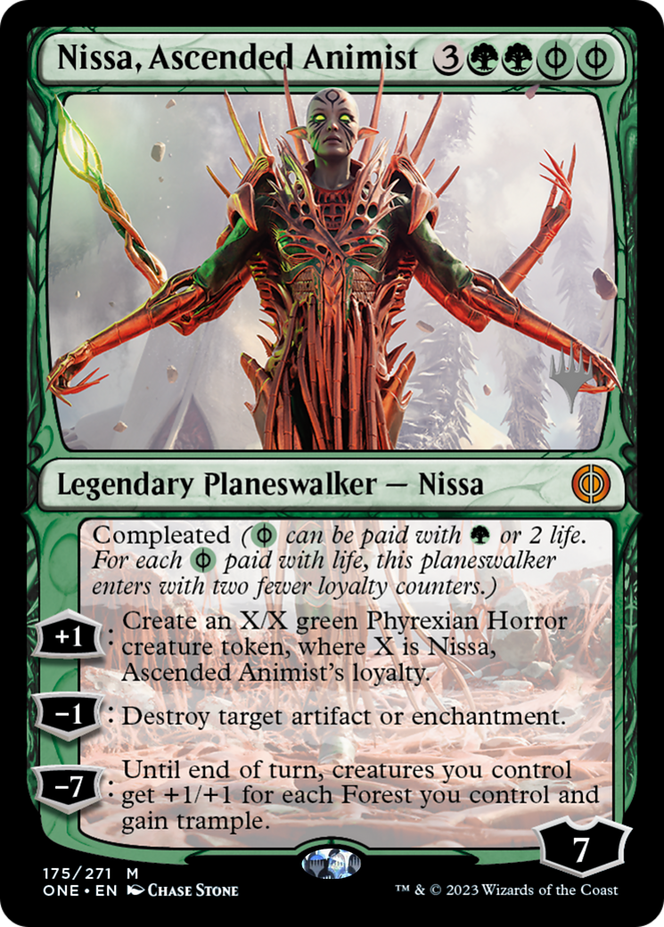 Nissa, Ascended Animist (Promo Pack) [Phyrexia: All Will Be One Promos] | Pandora's Boox