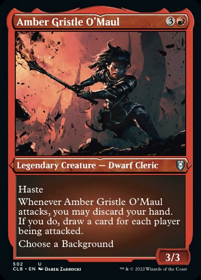 Amber Gristle O'Maul (Foil Etched) [Commander Legends: Battle for Baldur's Gate] | Pandora's Boox