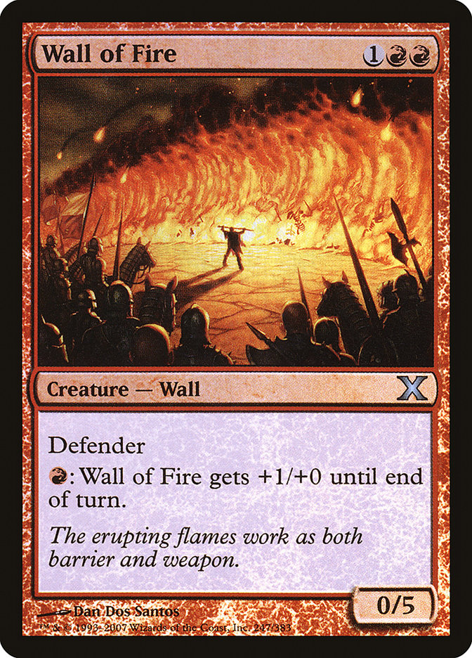 Wall of Fire (Premium Foil) [Tenth Edition] | Pandora's Boox