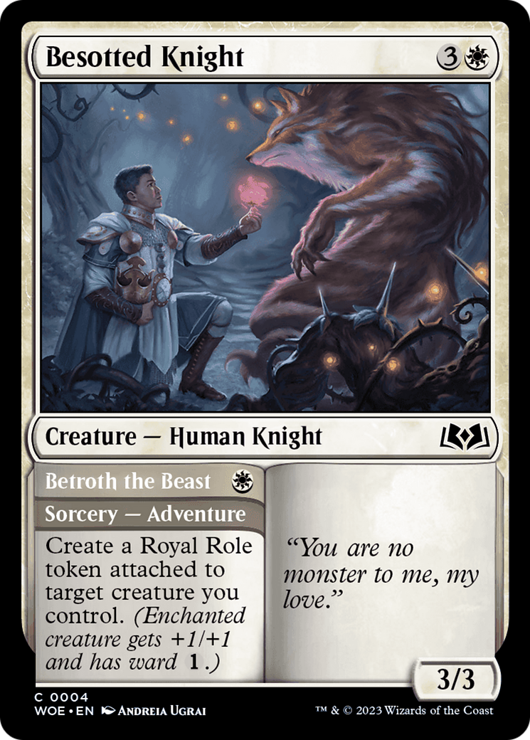 Besotted Knight // Betroth the Beast [Wilds of Eldraine] | Pandora's Boox