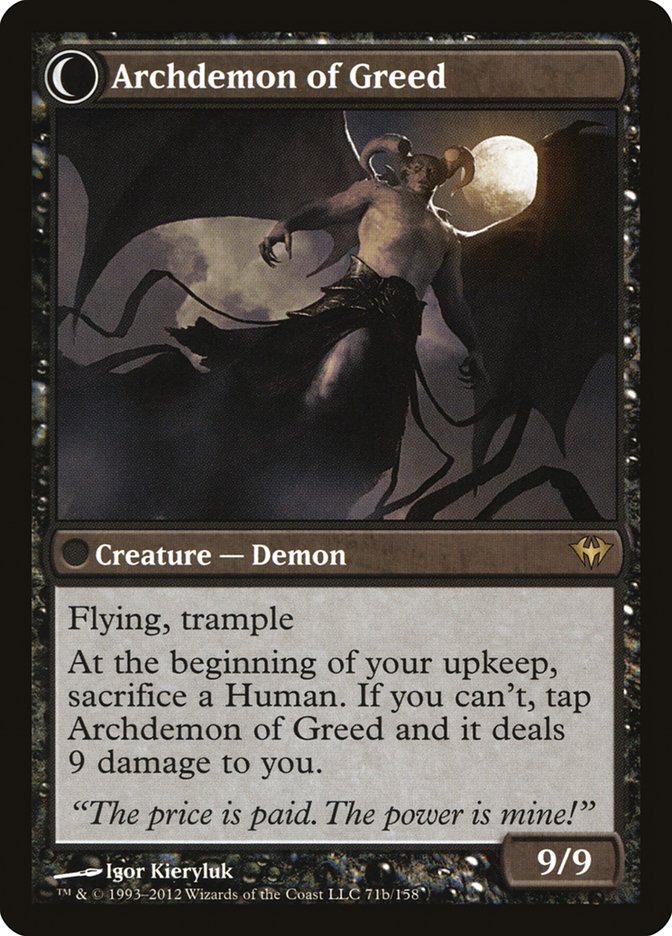 Ravenous Demon // Archdemon of Greed [Dark Ascension] | Pandora's Boox