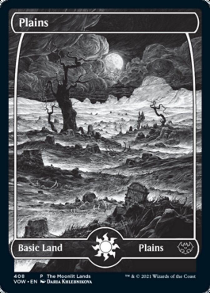 Plains (The Moonlit Lands) (Foil Etched) [Innistrad: Crimson Vow Promos] | Pandora's Boox