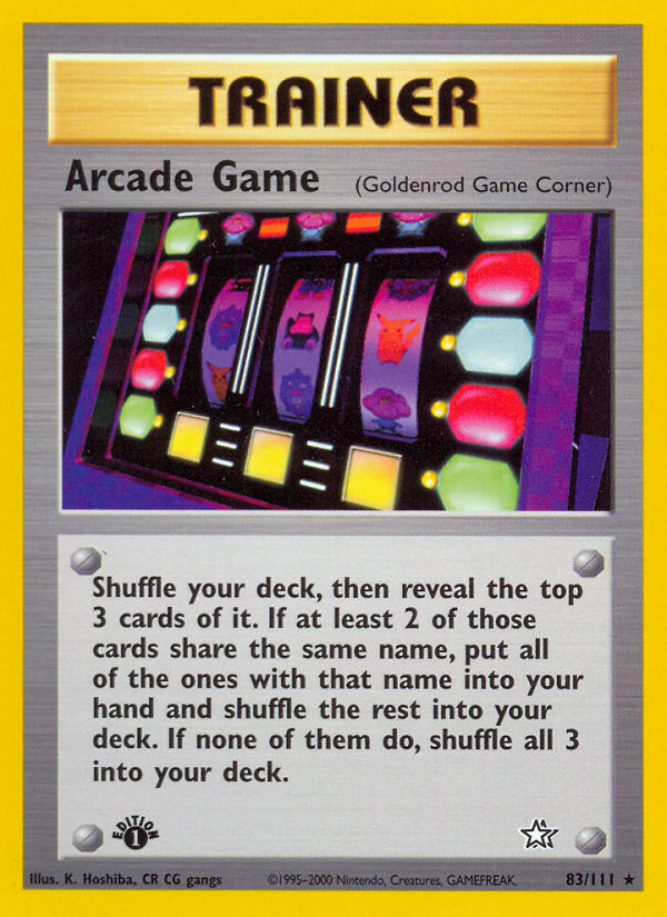 Arcade Game (83/111) [Neo Genesis 1st Edition] | Pandora's Boox
