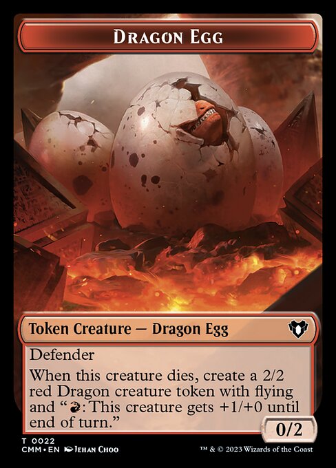 Treasure // Dragon Egg Double-Sided Token [Commander Masters Tokens] | Pandora's Boox