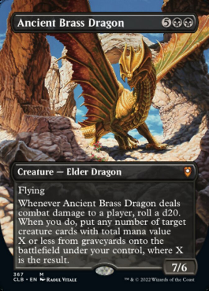 Ancient Brass Dragon (Borderless Alternate Art) [Commander Legends: Battle for Baldur's Gate] | Pandora's Boox